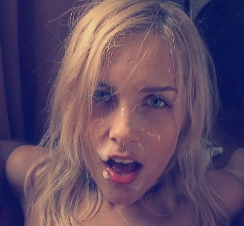 Blonde facials real amateure