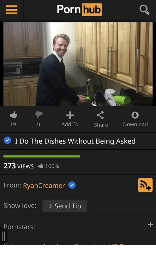The dishes without being asked